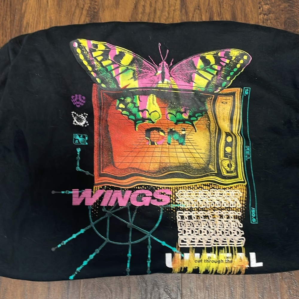 Vitriol Hoodie Full Zipper Butterfly Men’s Small Black Wings Unreal size Small